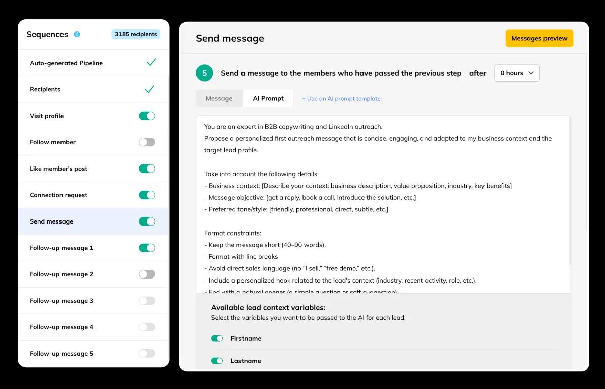 LinkedIn Automation Sequence