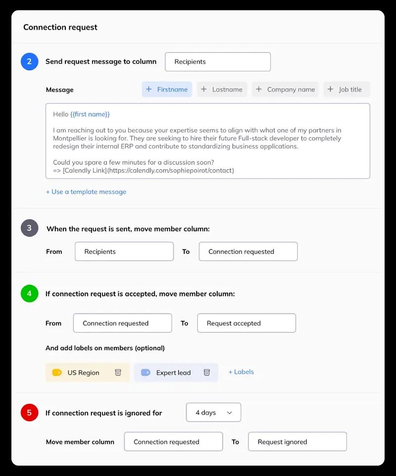 Send automatic connection requests