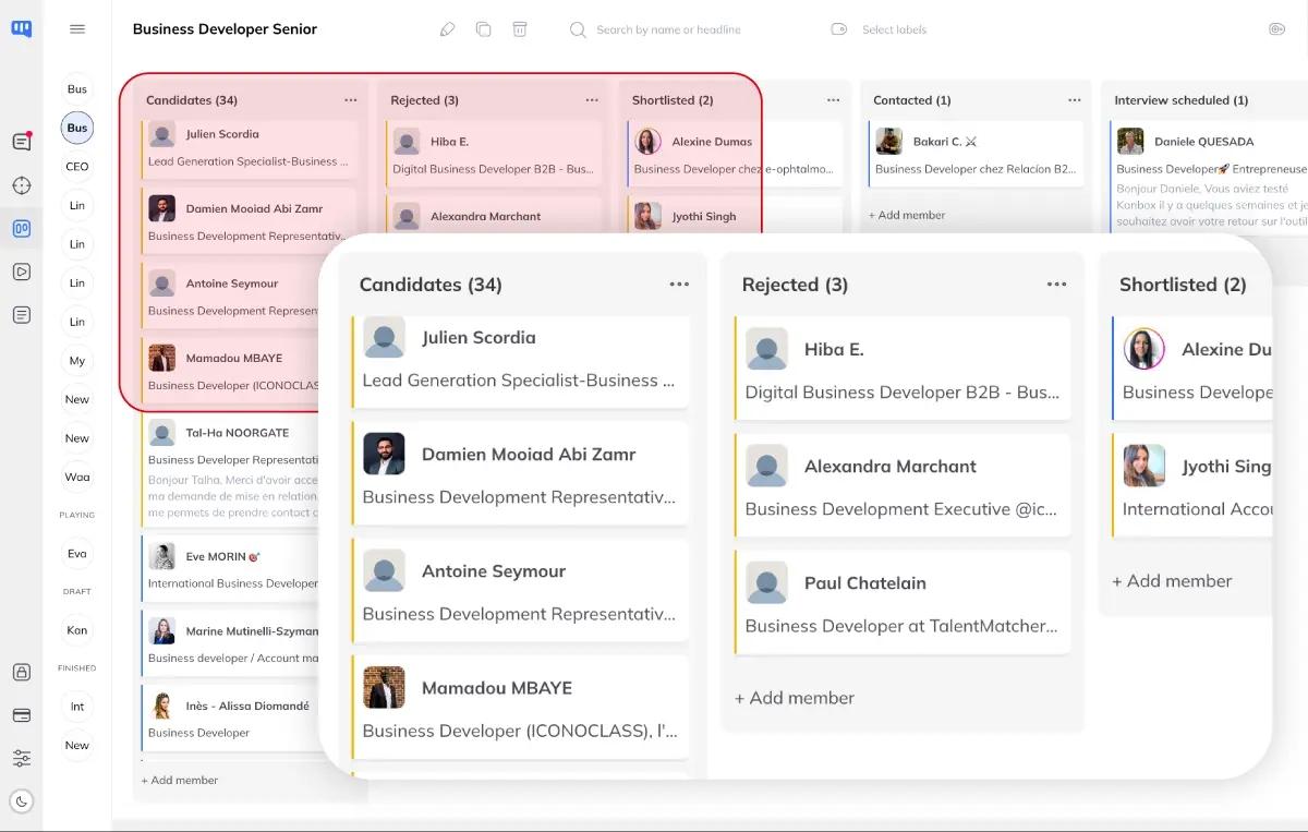 Tableau Kanban de Recrutement