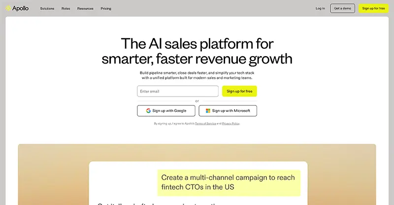 Apollo.io - Plateforme d'intelligence commerciale B2B