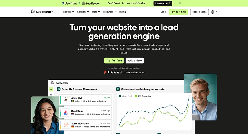 Leadfeeder by Dealfront - Identification des visiteurs web