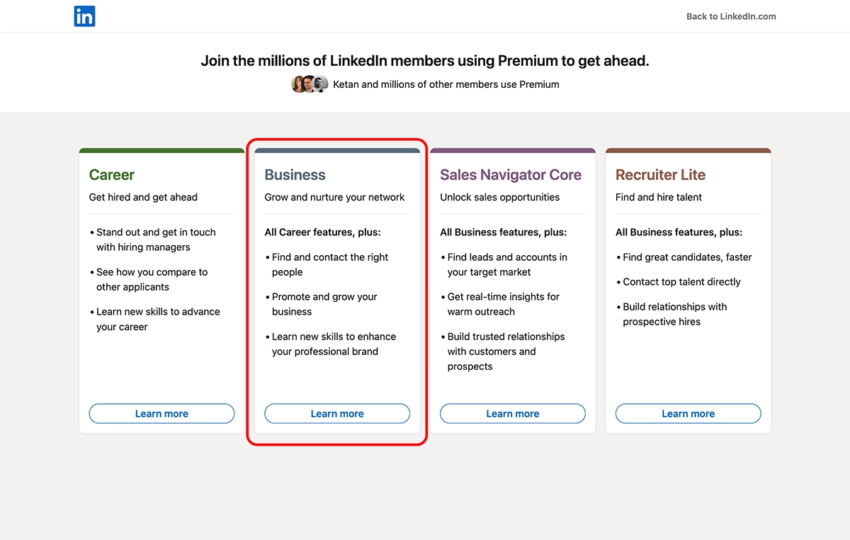 Introduction to Linkedin Premium Business