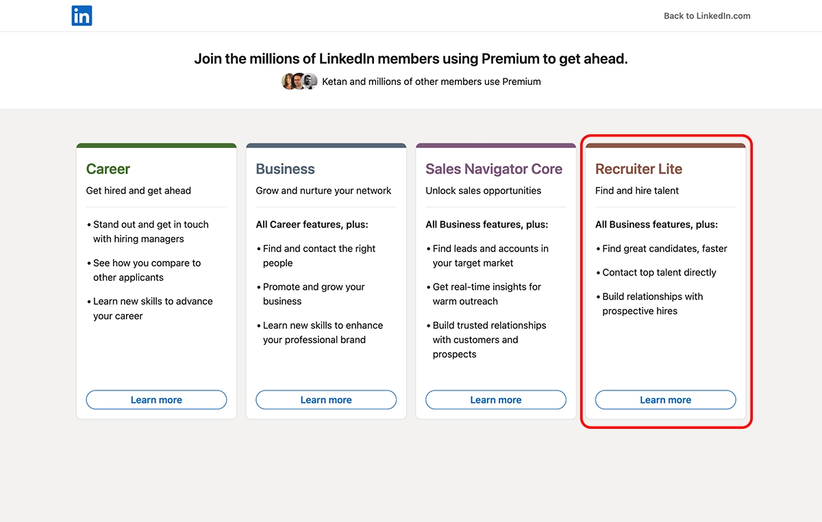 Linkedin Recruiter Lite Pricing