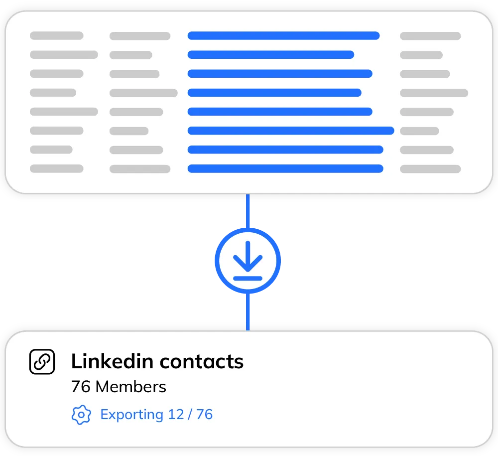 Export custom lists of Linkedin profile urls