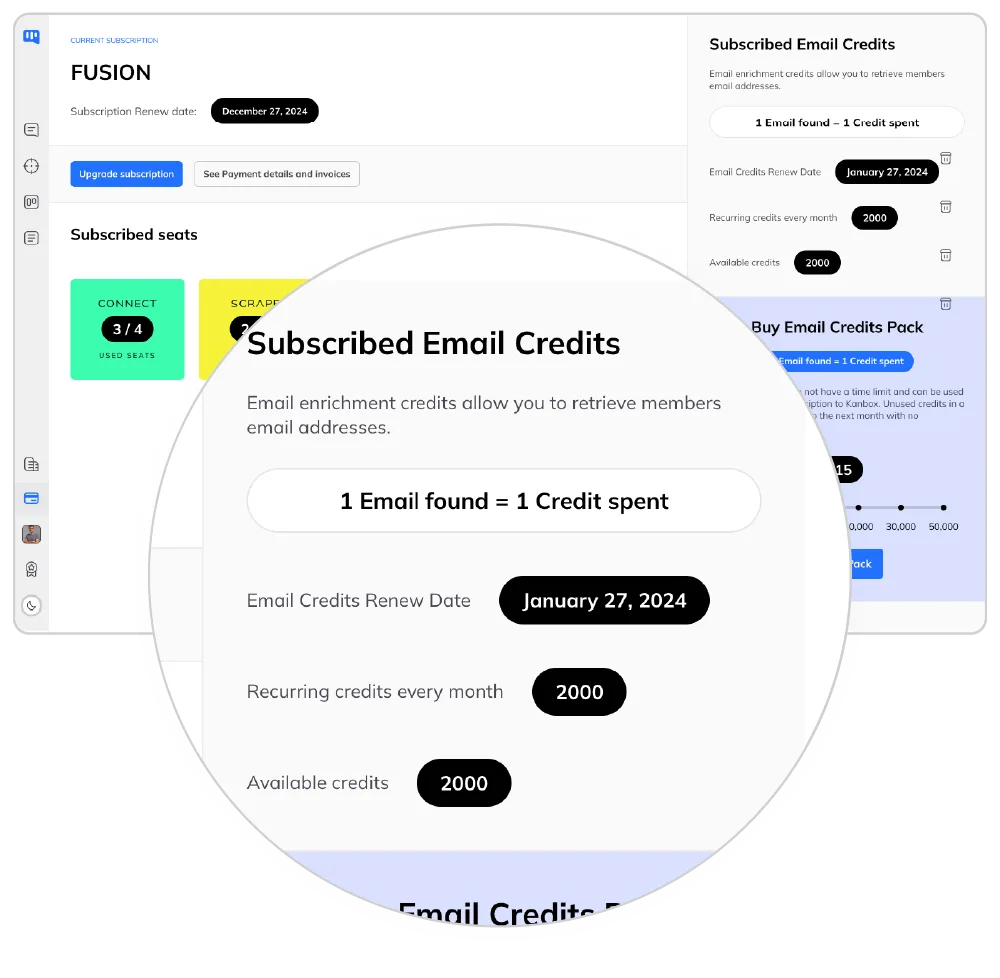Email Credit Flexibility