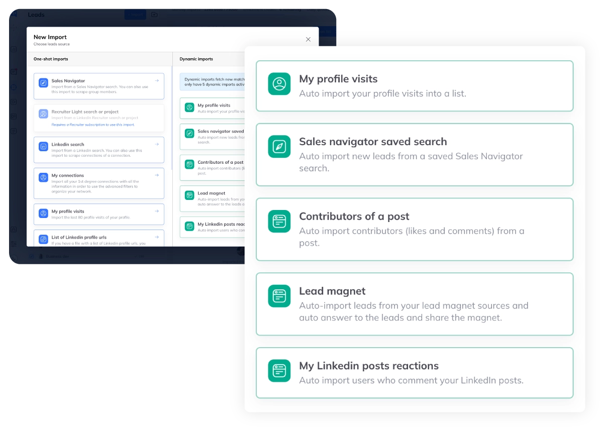Dynamic imports feed fresh leads to the AI agent