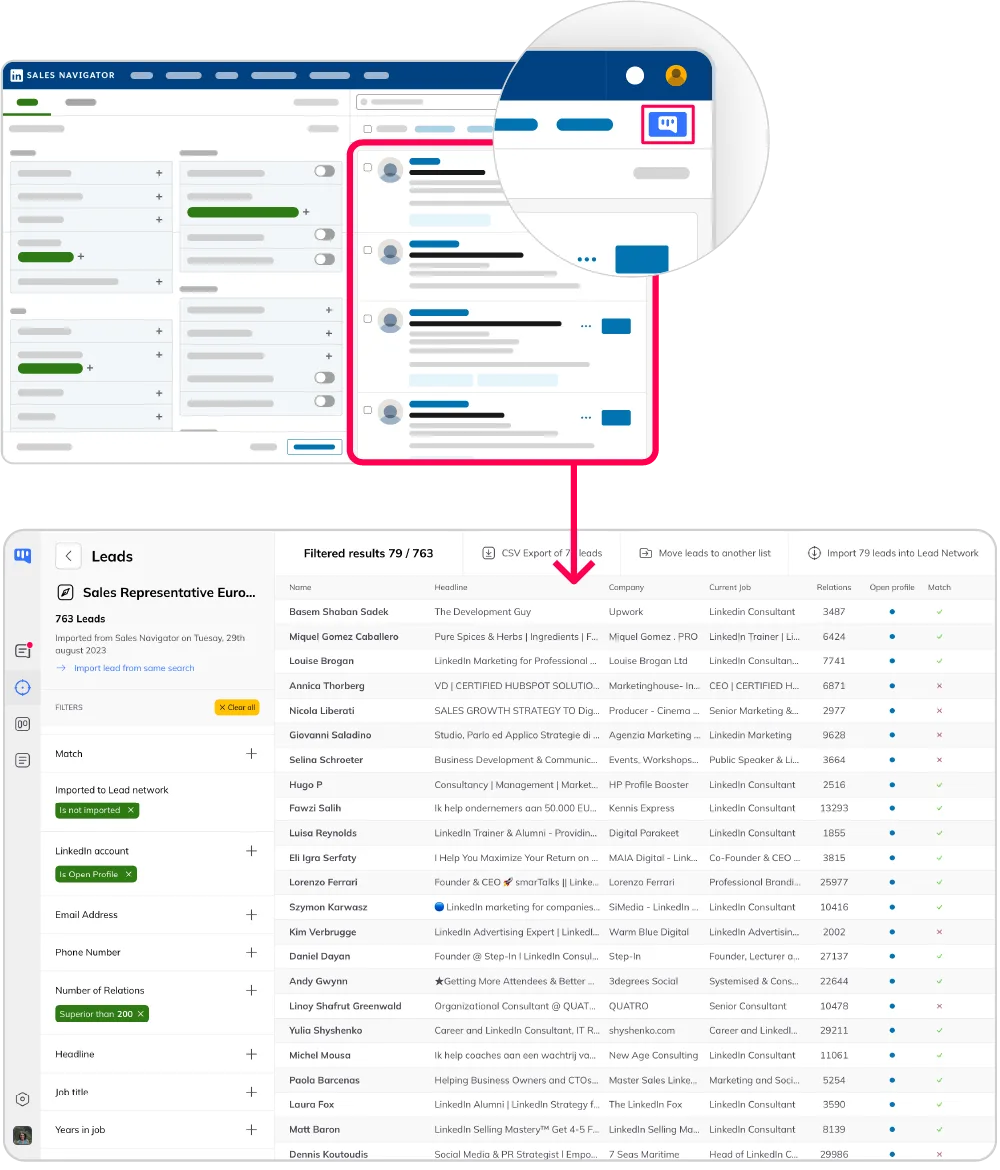 A Linkedin Scraper to export leads without duplicates!